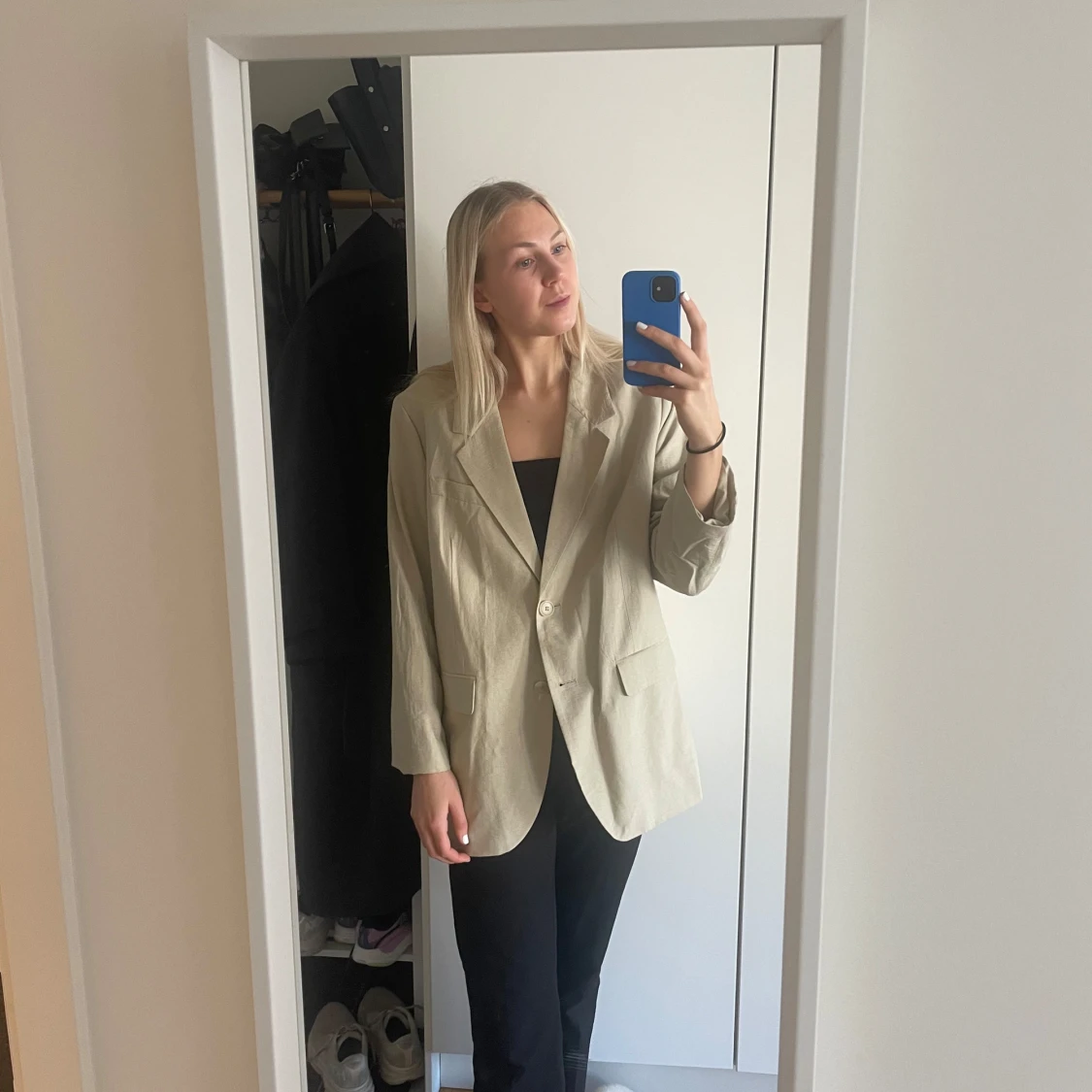 Beige kavaj från H&M - 4