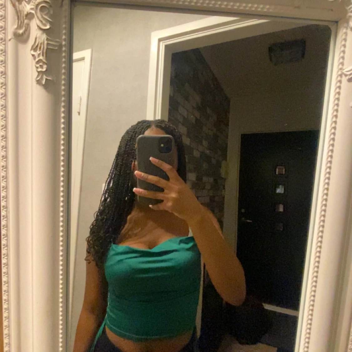 Grön drawstring top. - 90