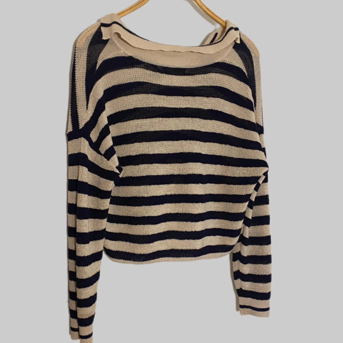 Mango pullover tunn randig stickad tröja  - 90