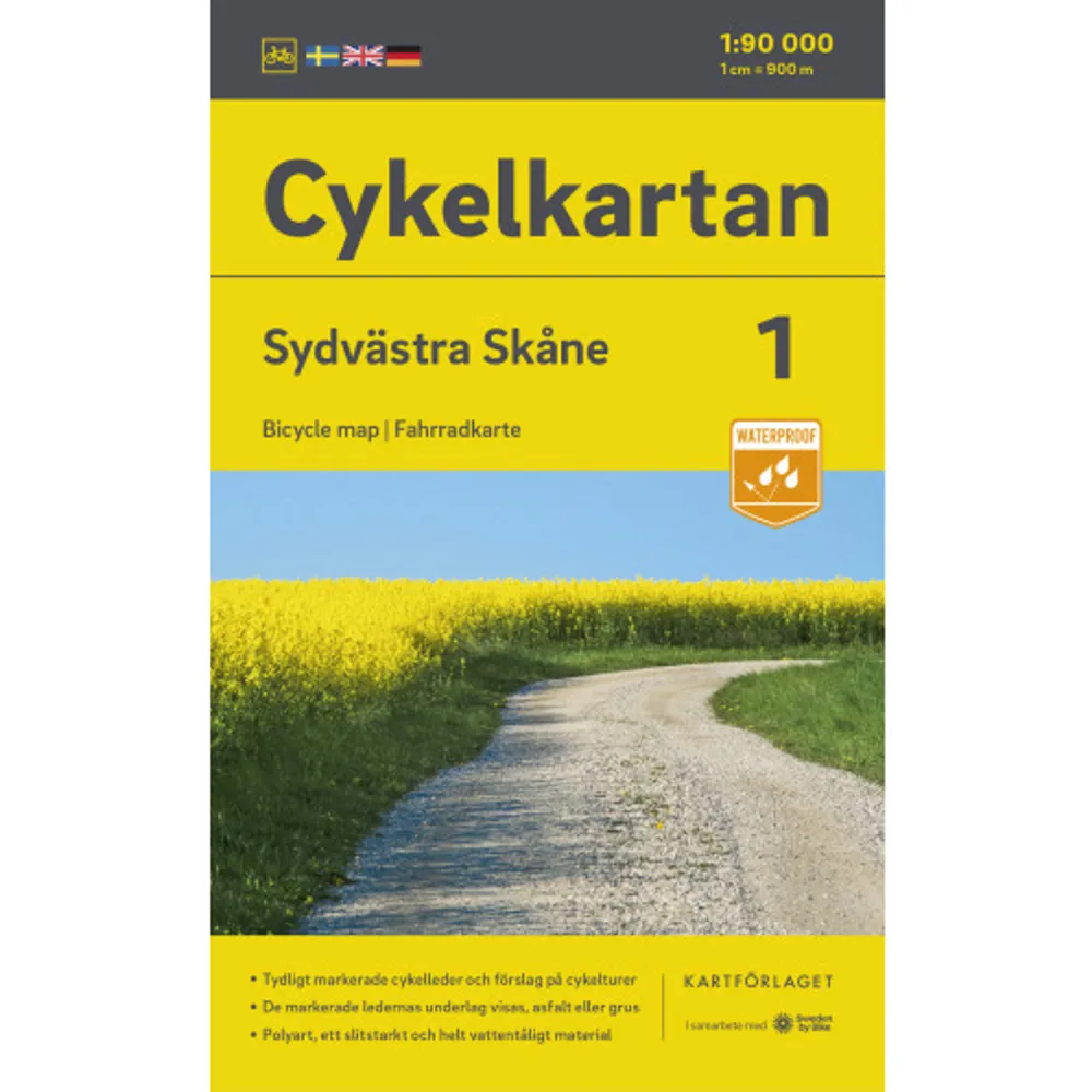 Cykelkartan är kartan för dig som vill upptäcka Sverige på två hjul. Kartserien täcker Götaland, stora delar av Svealand samt området runt Siljan. Kartorna är detaljerade och innehåller förslag på lämpliga cykelleder samt deras underlag – grus eller asfalt. Här finns också förslag på boenden samt sevärdheter att besöka under cykelturen.. Böcker.