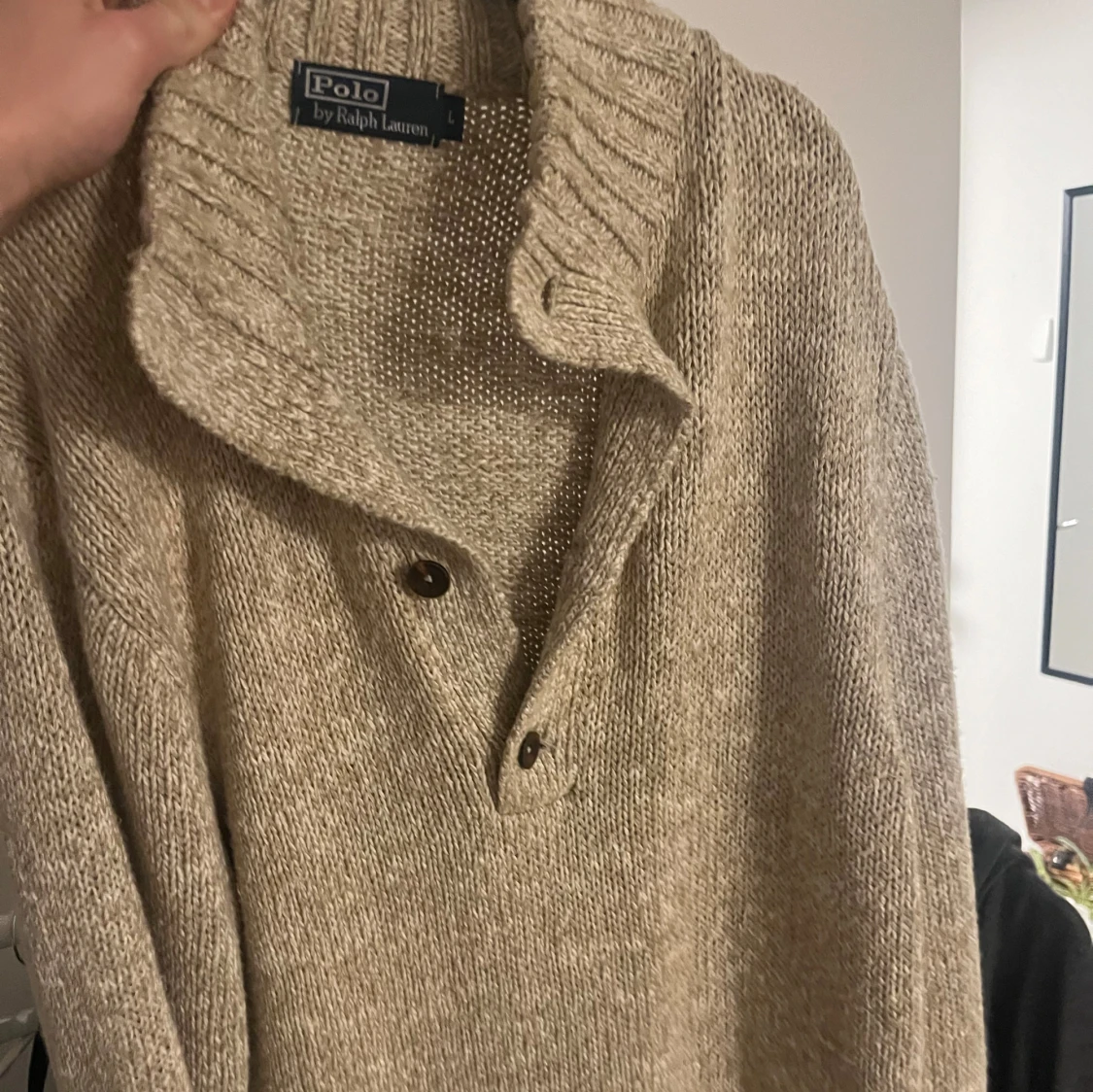 Beige stickad tröja från Polo Ralph Lauren