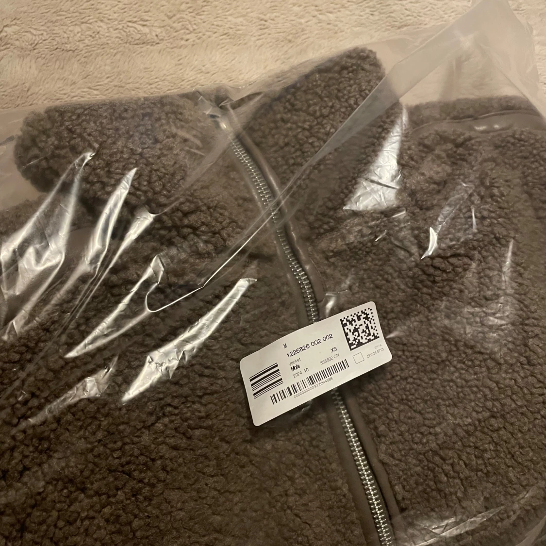 Brun teddyjacka hm - 90