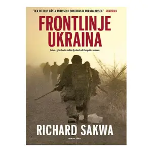 Vad handlar egentligen konflikten i och kring Ukraina om? Det är frågan som den brittiske historikern Richard Sakwa försöker besvara i boken Frontlinje Ukraina. Den är akademiskt pionjärverk som publicerades 2015 men som genom händelserna den senaste tiden fått förnyad aktualitet. I sin bok visar Richard Sakwa med nyansrika argument och stor detaljrikedom att den i väst dominerande bilden av Ukrainakonflikten på avgörande punkter är ofullständig eller missvisande.Det gäller den internationella sidan av konflikten, där författaren hävdar att den grundläggande orsaken bakom tvisten inte är rysk expansionism, utan en västlig sådan, i form av USA, EU och Nato.Det gäller den inhemska sidan av konflikten, där författaren lägger stor vikt vid hur den intensifierades när en extremnationalistisk rörelse med våld tog makten i Kiev 2014.Richard Sakwa är professor i rysk och europeisk politisk historia vid University of Kent och ledamot av Storbritanniens Academy of Social Sciences. Med fyra betydande verk, och en överväldigande mängd artiklar, är Richard Sakwa den mest produktive Rysslandsforskaren i vårt nya sekel. Perry Anderson i New Left Review Ett verk utan motstycke. Äntligen en balanserad bedömning av den ukrainska konflikten! Sakwa ger den hittills bästa analysen i bokform av händelserna i östra Ukraina, liksom i Kiev, Washington, Bryssel och Moskva. Jonathan Steele, Guardian Jag rekommenderar den här boken till var och en som är det minsta intresserad av att skilja ut verkligheten ur den täta propagandadimma i vilken den för närvarande ligger insvept. Allmänt sett är boken ett intelligent, välunderbyggt och tankeväckande försök att förklara vår tids stora kris.