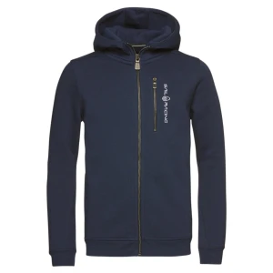 Mörkblå kofta från Sail Racing - Snygg mörkblå hoodie från Sail Racing med dragkedja och broderad logga på bröstet. Tröjan har en praktisk huva och långa ärmar, perfekt för kyliga dagar. Den har även en dragkedjeficka på bröstet för extra förvaring.