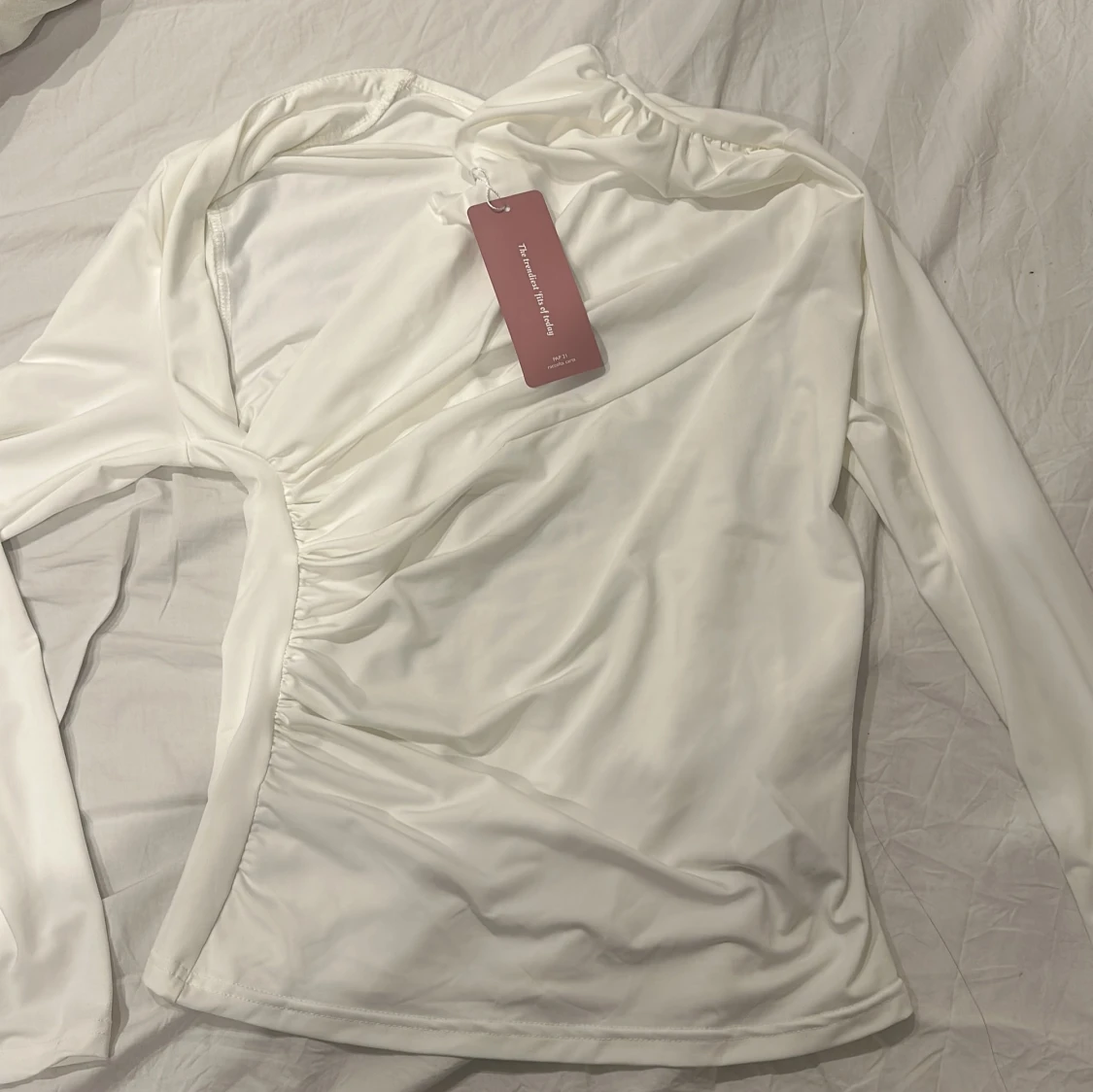 Vit oneshoulder topp från SHEIN - 3