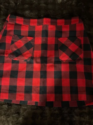 Kjol  - En rutig kjol , i fint skick 