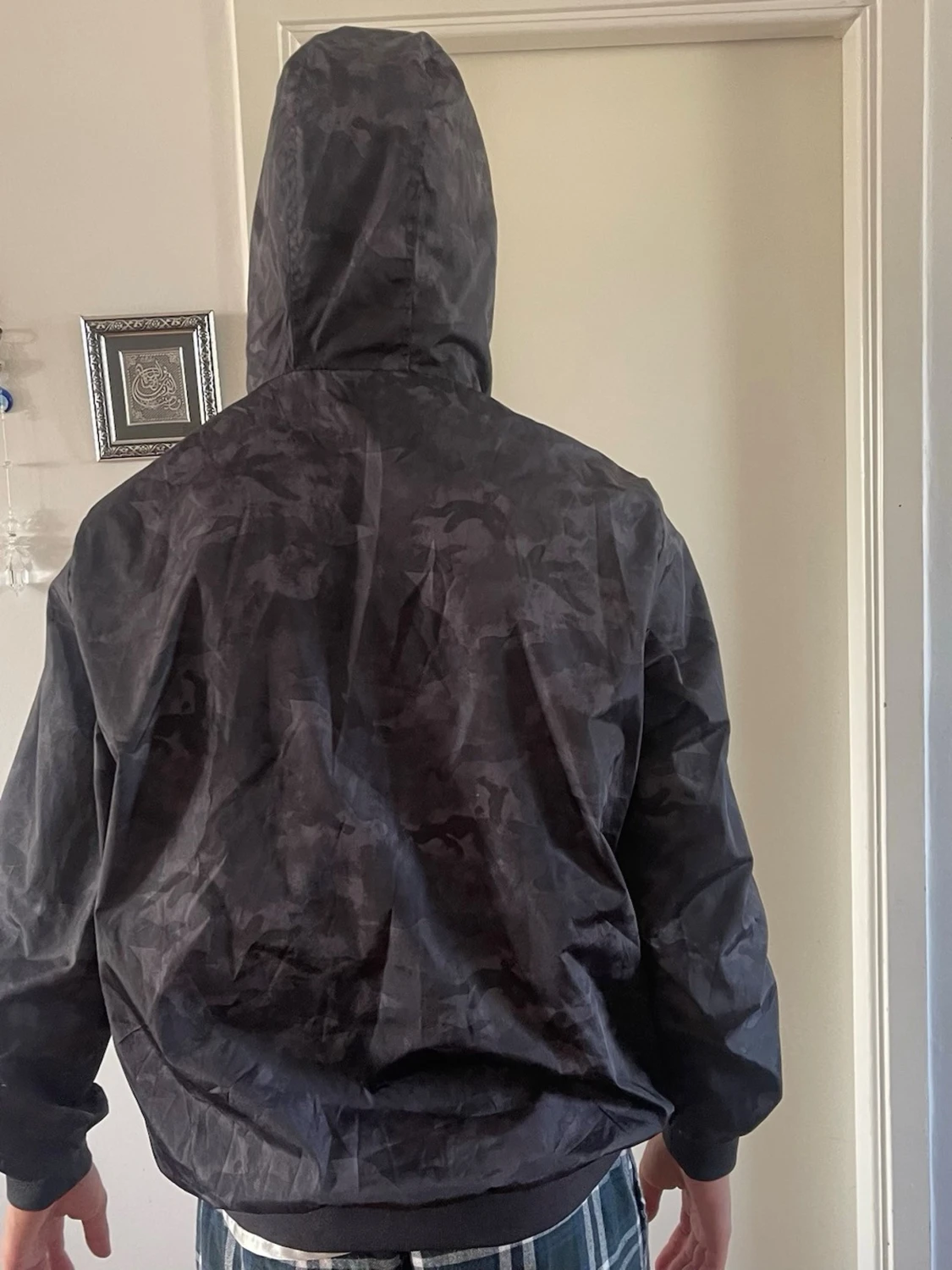 Svart Nike vindjacka med camomönster - 2
