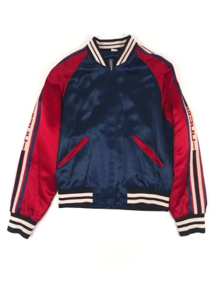Gucci Bomber Jacket - •The jacket  has been gently used and is in very good condition •Size: S •Color: Red and Navy Blue •Retail price: 20000SEK •Pit to Pit: 53.5cm Length: 63cm