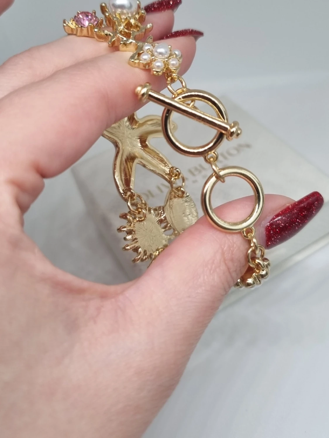 Armband med sjöstjärna och pärlor - 2