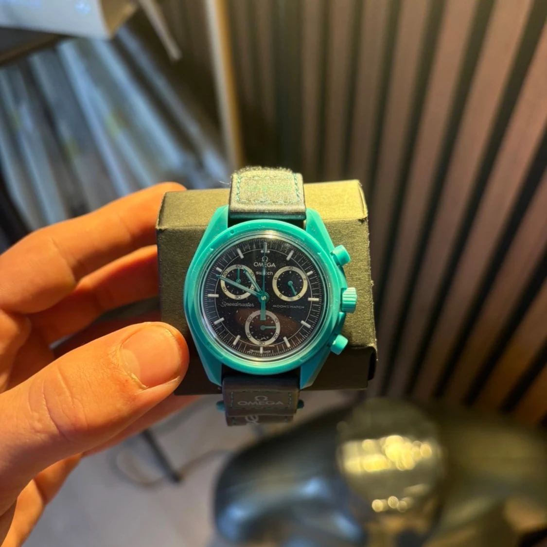 Omega x Swatch blå