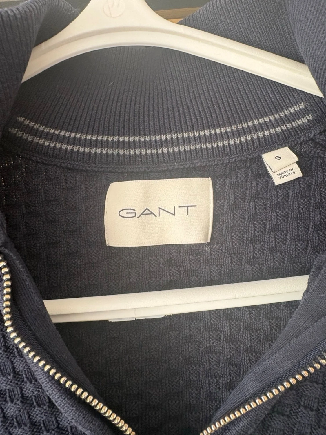 Marinblå halvzip tröja från GANT - 1