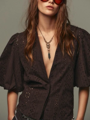 Zara topp - Superfin brun topp från zara