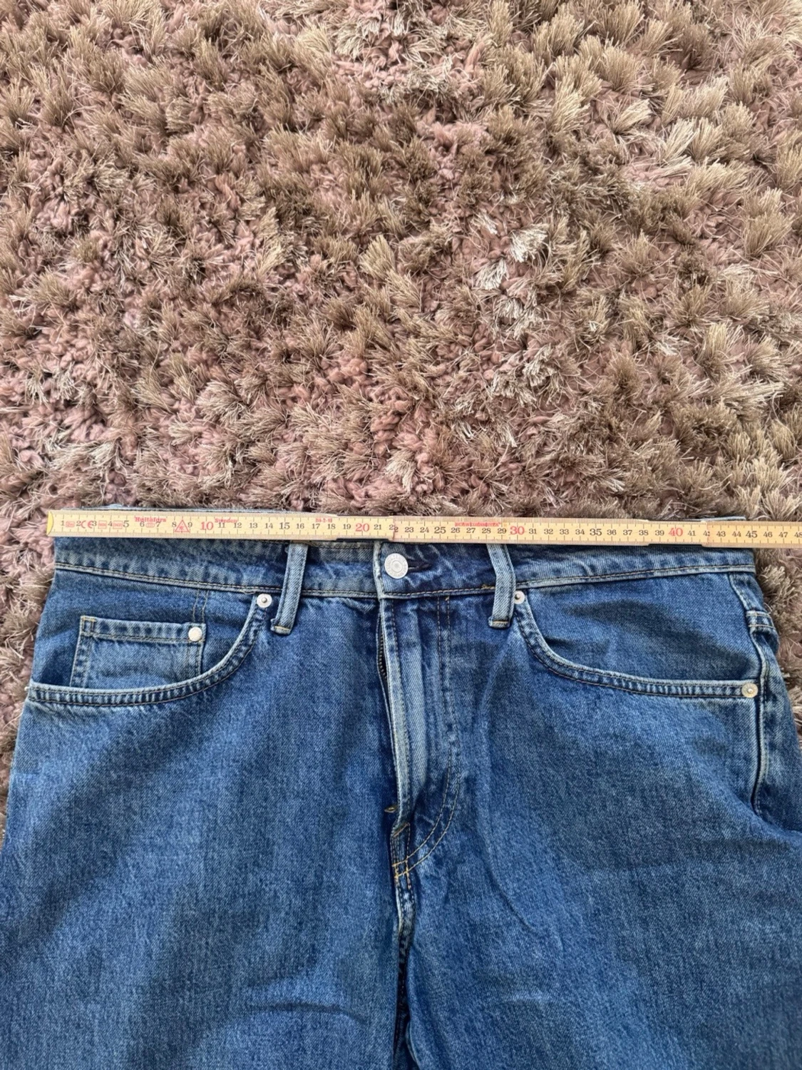 Blå raka jeans i klassisk modell - 2