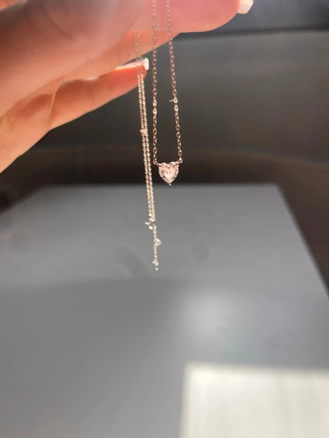 Silverhalsband med hjärta