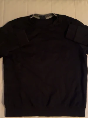 Svart sweatshirt från Hugo Boss - Svart sweatshirt från Hugo Boss med broderad logga på bröstet. Storlek M i bra skick.
