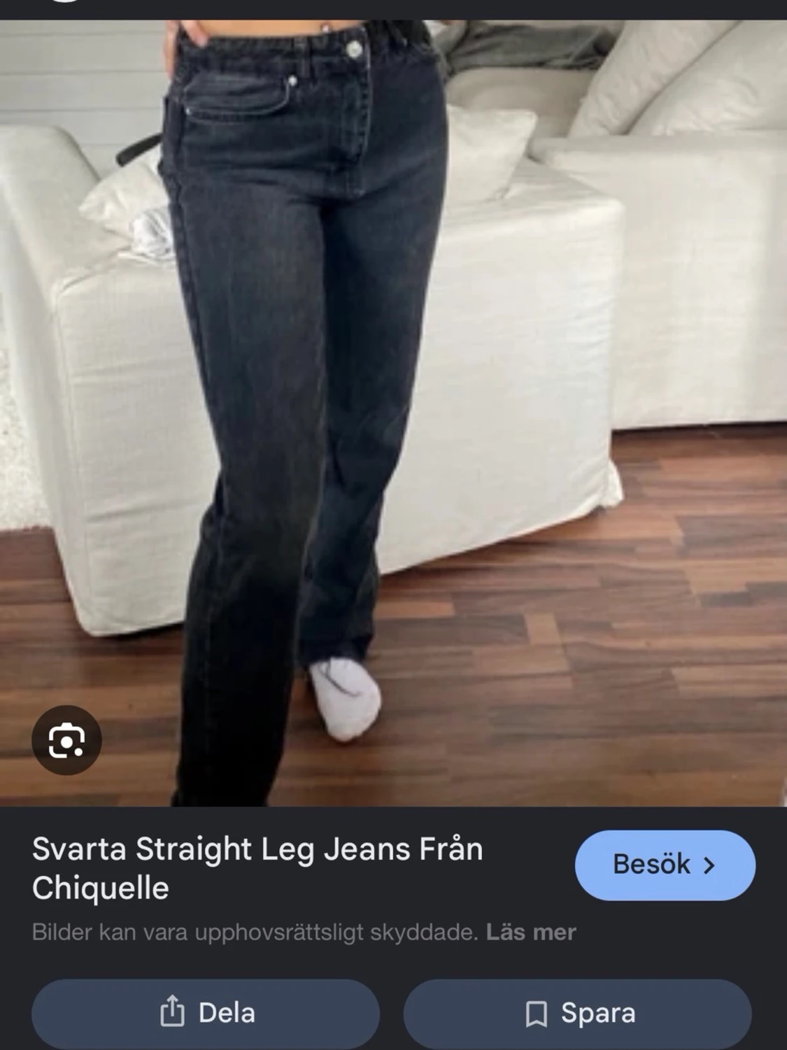 Svarta straight leg jeans Chiquelle