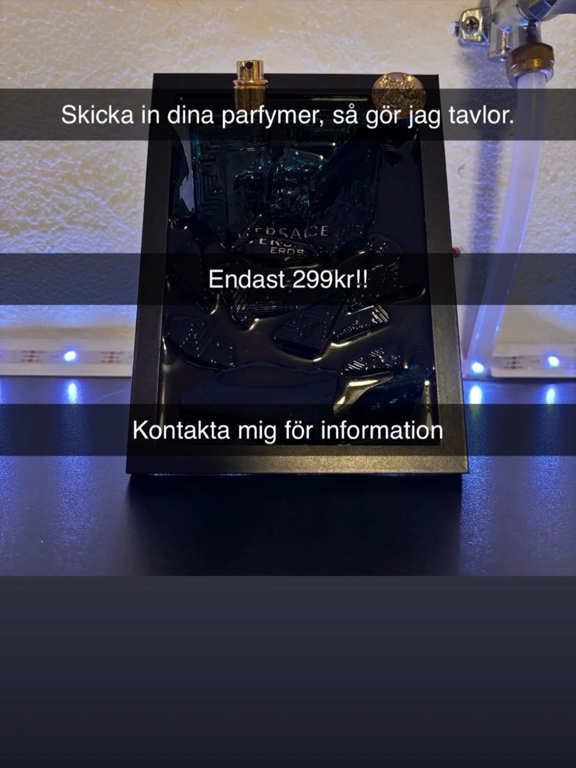 Versace Eros parfymflaska i ram