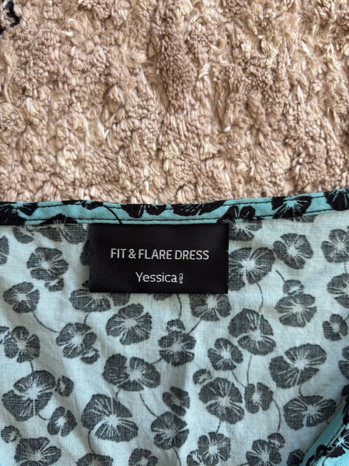 Turkos leopardmönstrad kortklänning - 2