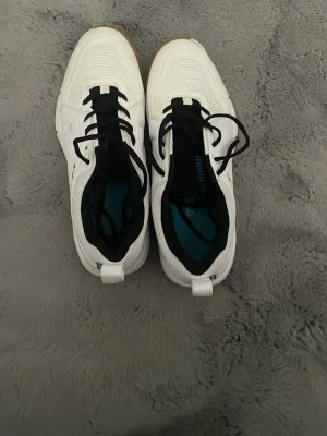 Vita Salming Eagle 2 sneakers - Säljer ett par vita Salming Eagle 2 innebandyskor! Säljer då jag inte spelar innebandy längre. Då inte har används är de i mycket bra skick. Pris kan diskuteras vid snabb affär! Kontakta mig vid fler bilder/frågor! 