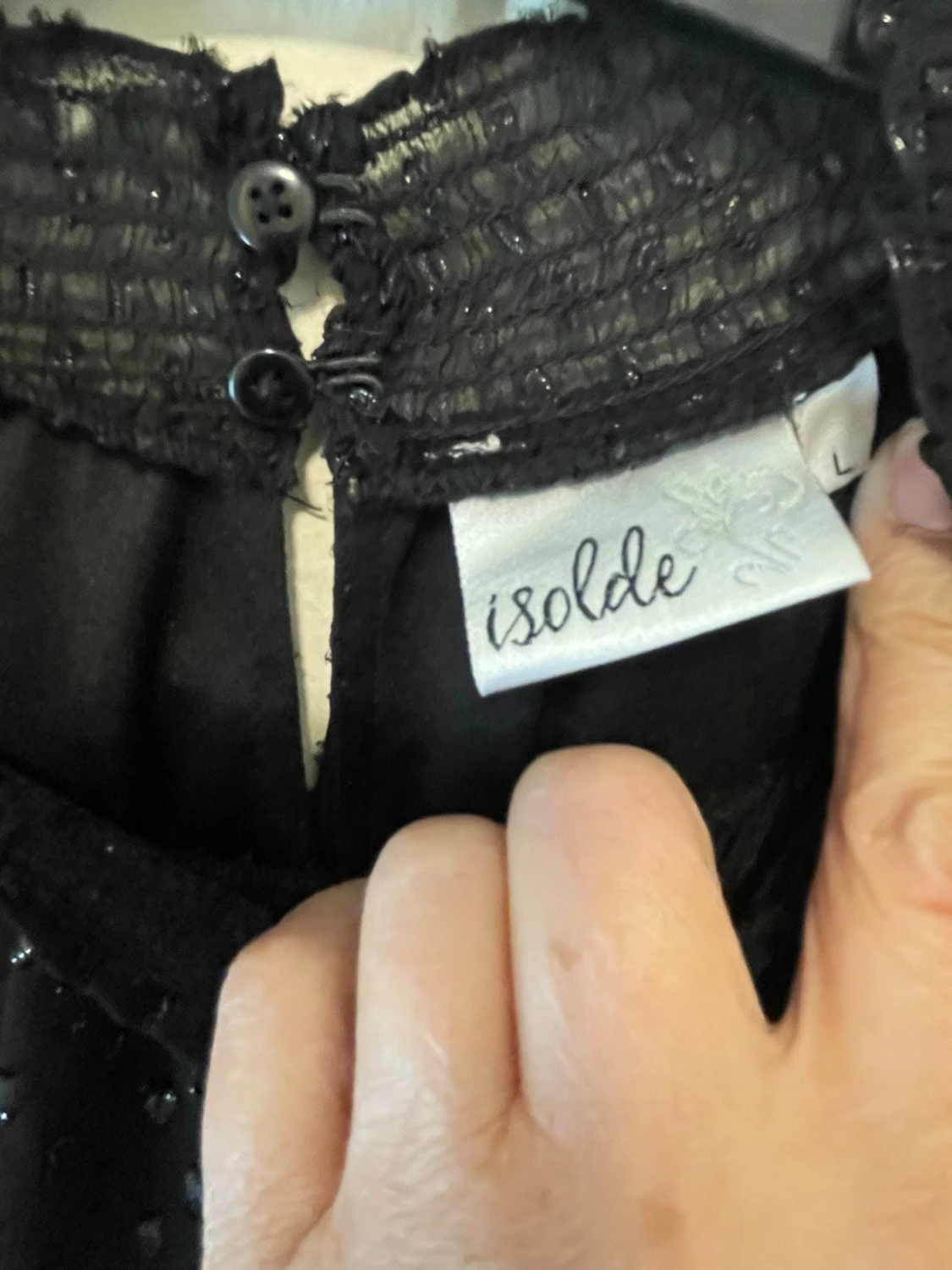 Svart transparent blus från Isolde - 1