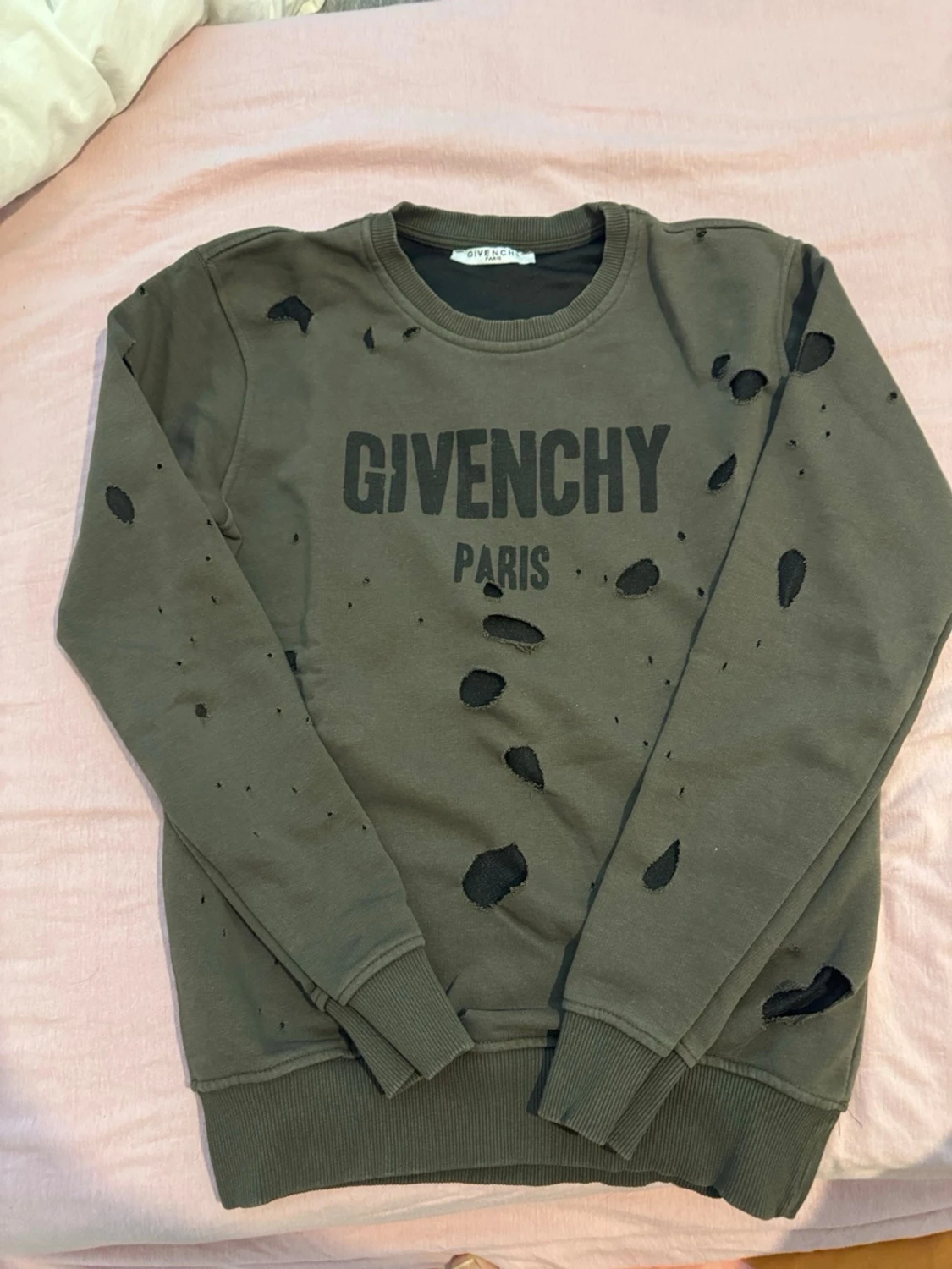Givenchy grön distressed sweatshirt