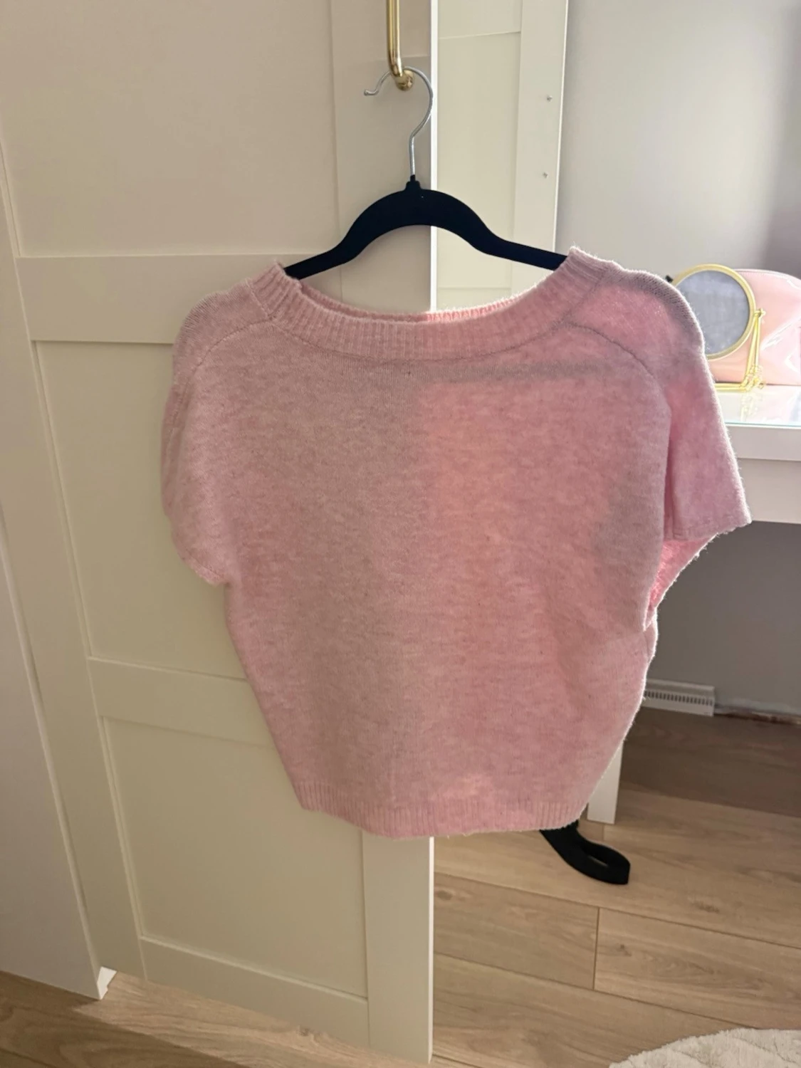 Ljusrosa stickad topp
