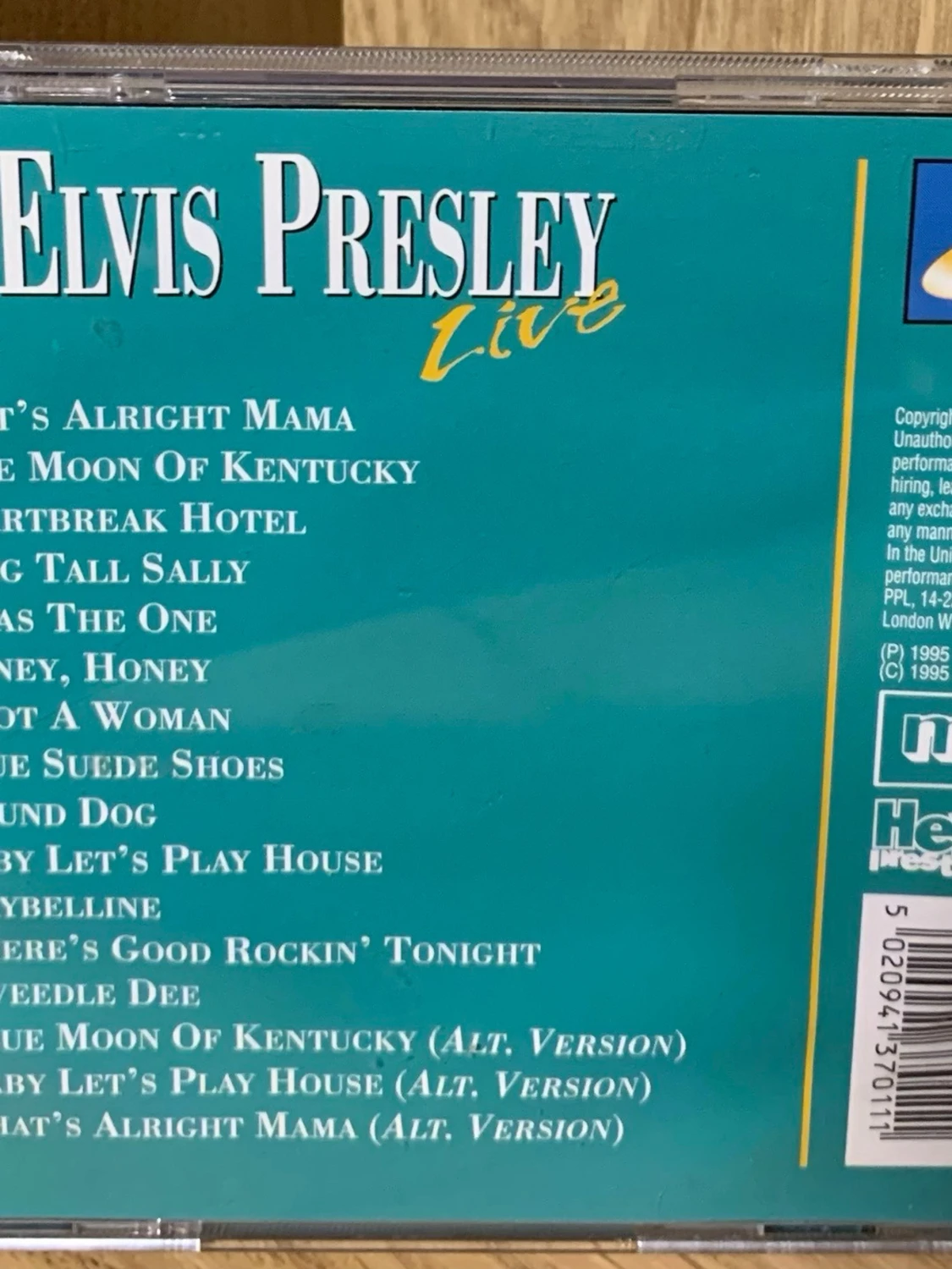Elvis Presley Live CD - 1