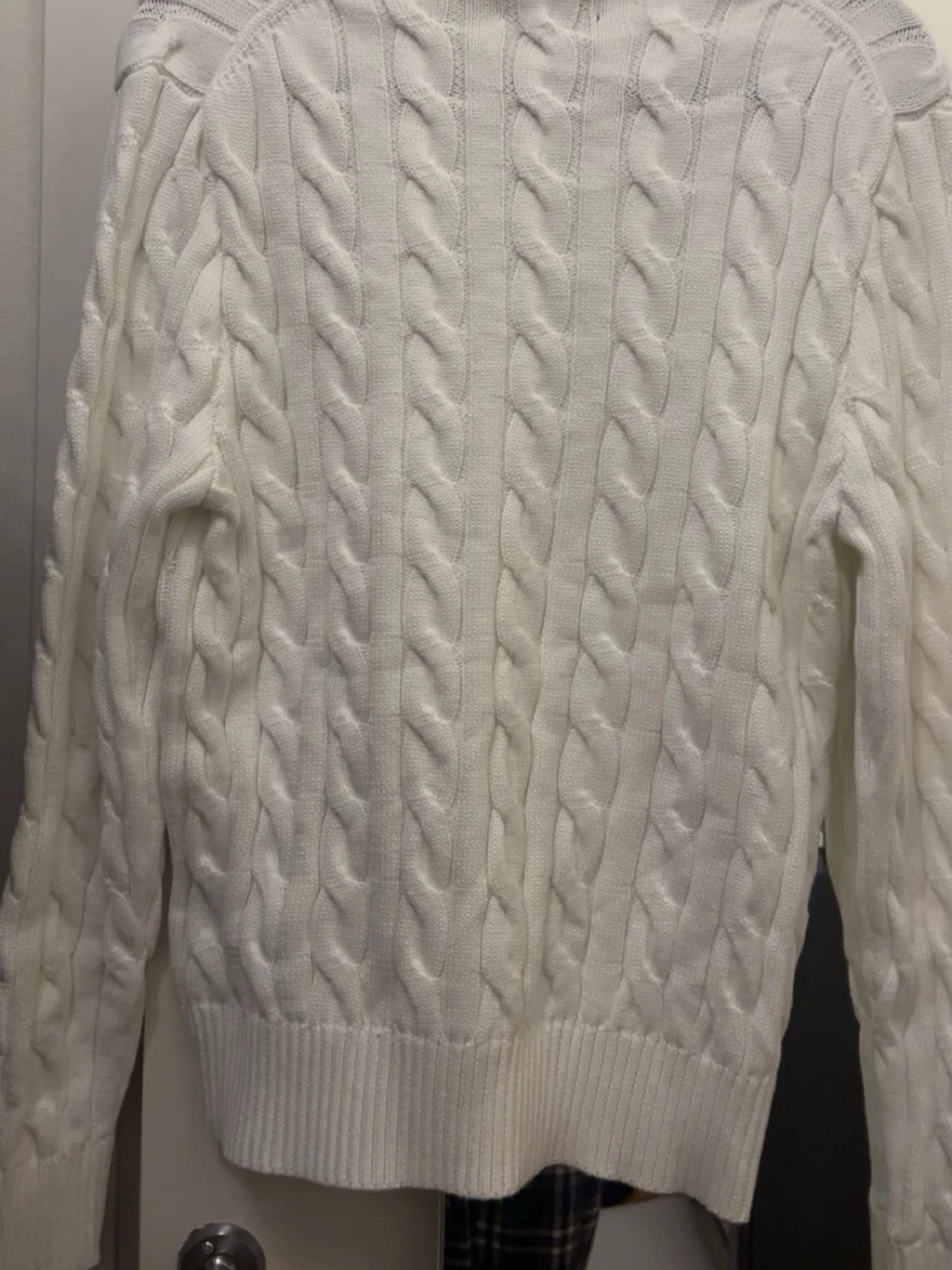 Polo Ralph Lauren kabelstickad tröja – vit - 1