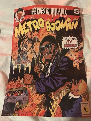 Metro Boomin Poster/Affisch - super fint skick, har tyvärr inte måtten på den men den är en liten poster.