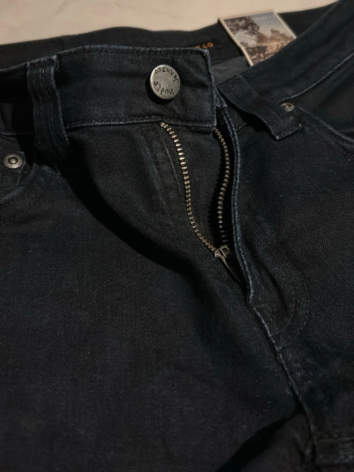 Svarta raka jeans - 6