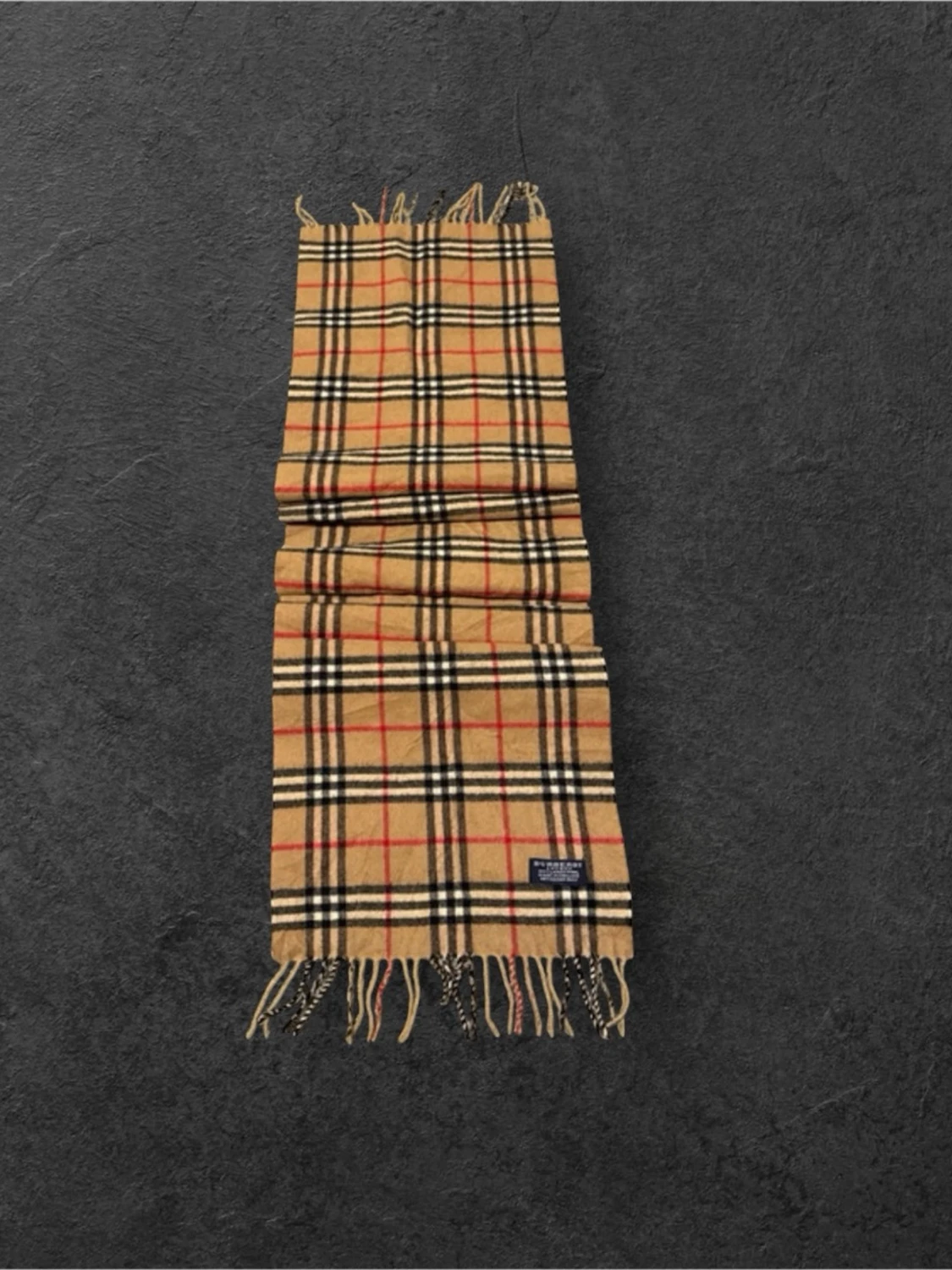 Beige rutig halsduk från Burberry