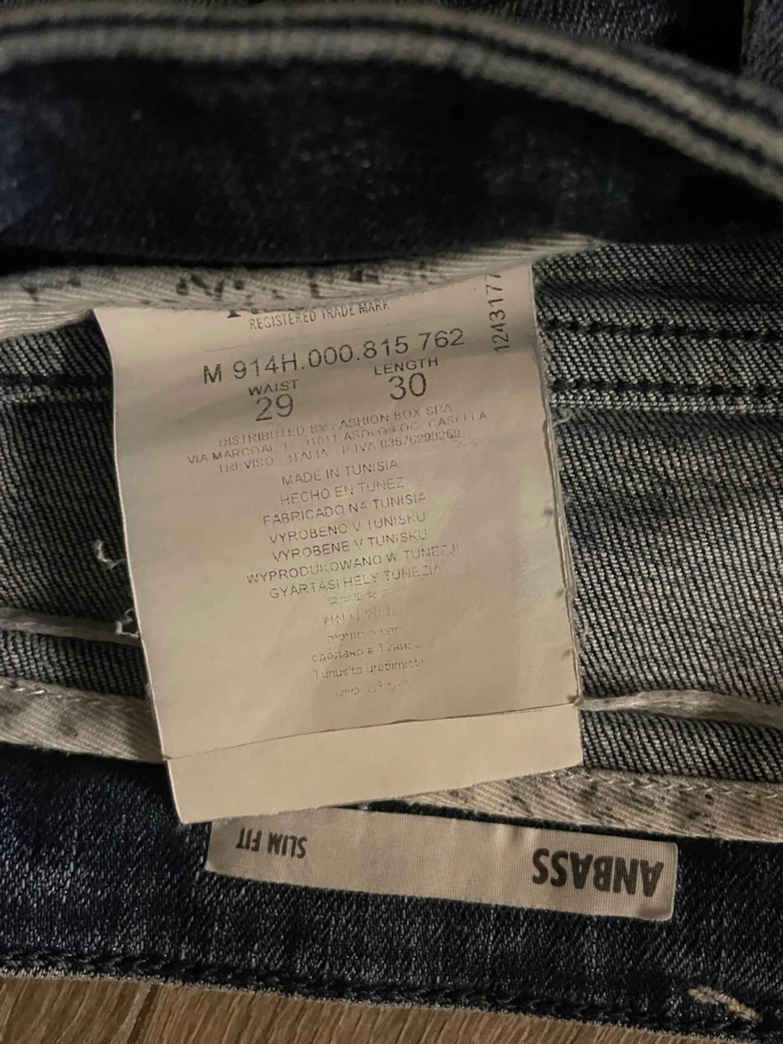 Replay slitna blå jeans herr (uppsydda) - 2