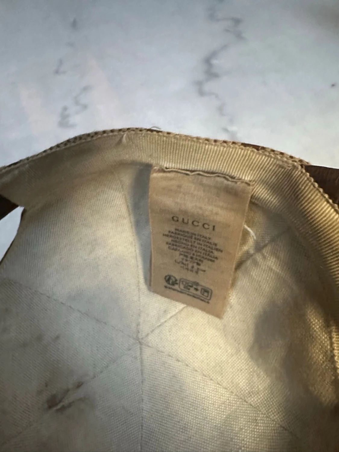 (Äkta) Beige Gucci Jumbo Keps - 3