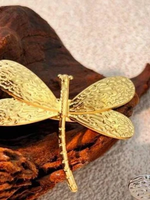 Guldfärgad trollslända ring - Söt blommig ring 🍒🍒💕💕