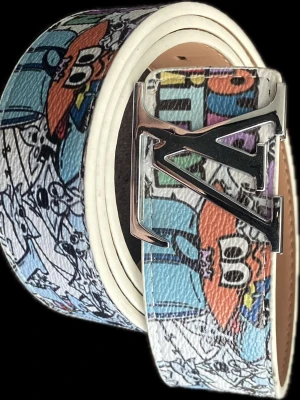 H&M - Ett klassisk bälte , med L och ett V som logga och massor av färger runt hela bältet , riktigt bra för sommaren för mycket färger , du för med en slags nål där du kan göra fler hål för att den ska just passa dig !