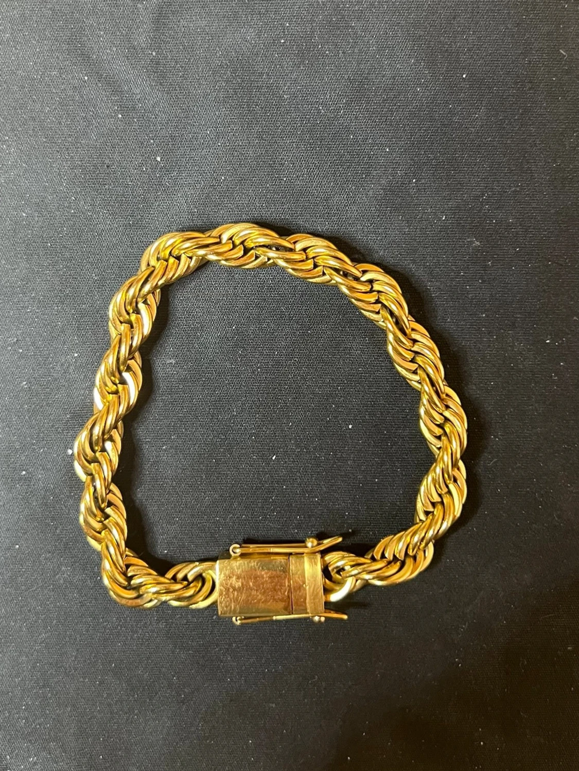 Guld cordell armband med diamantlås - 4