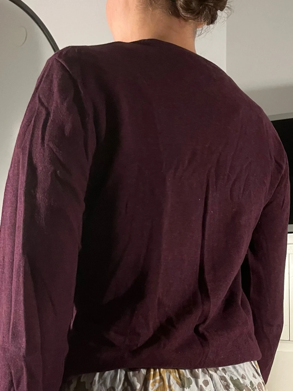 Mörklila långärmad topp - 1