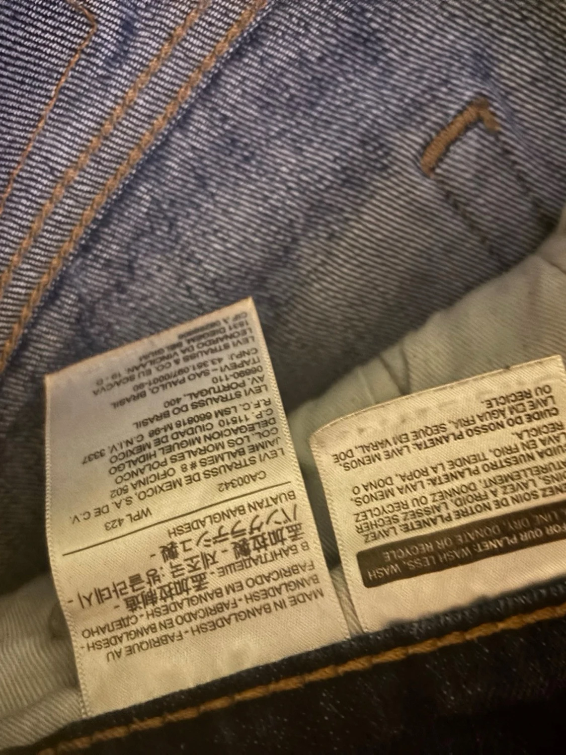 Mörkblå raka jeans - 2