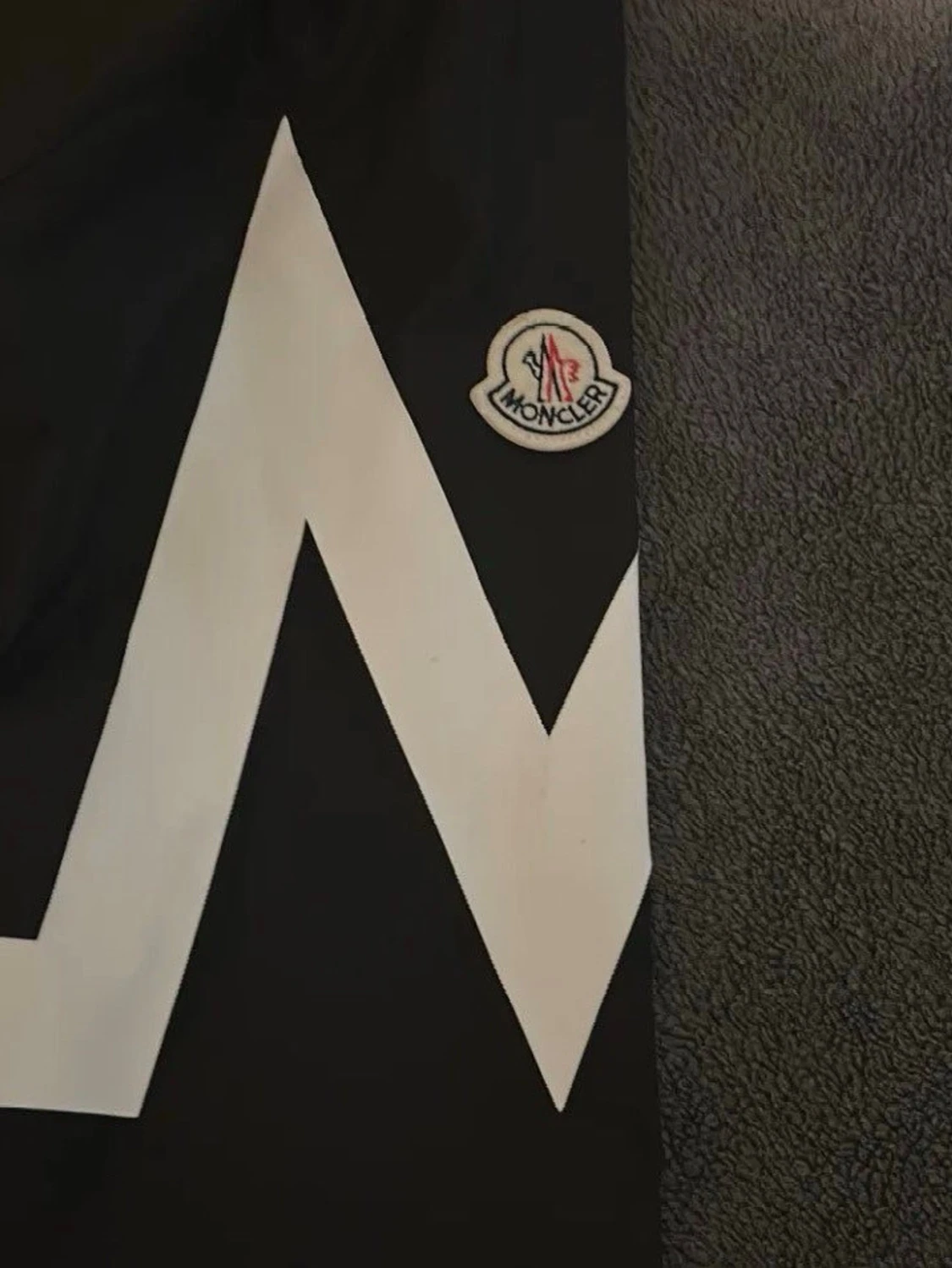 Svart Moncler vindjacka med huva - 3