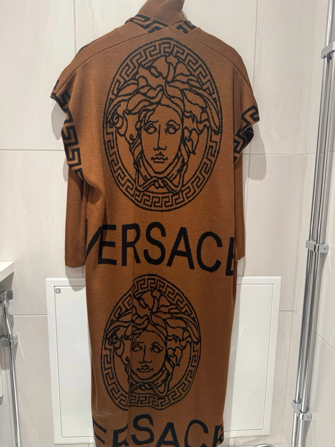 Brun lång klänning med kofta till  - 1