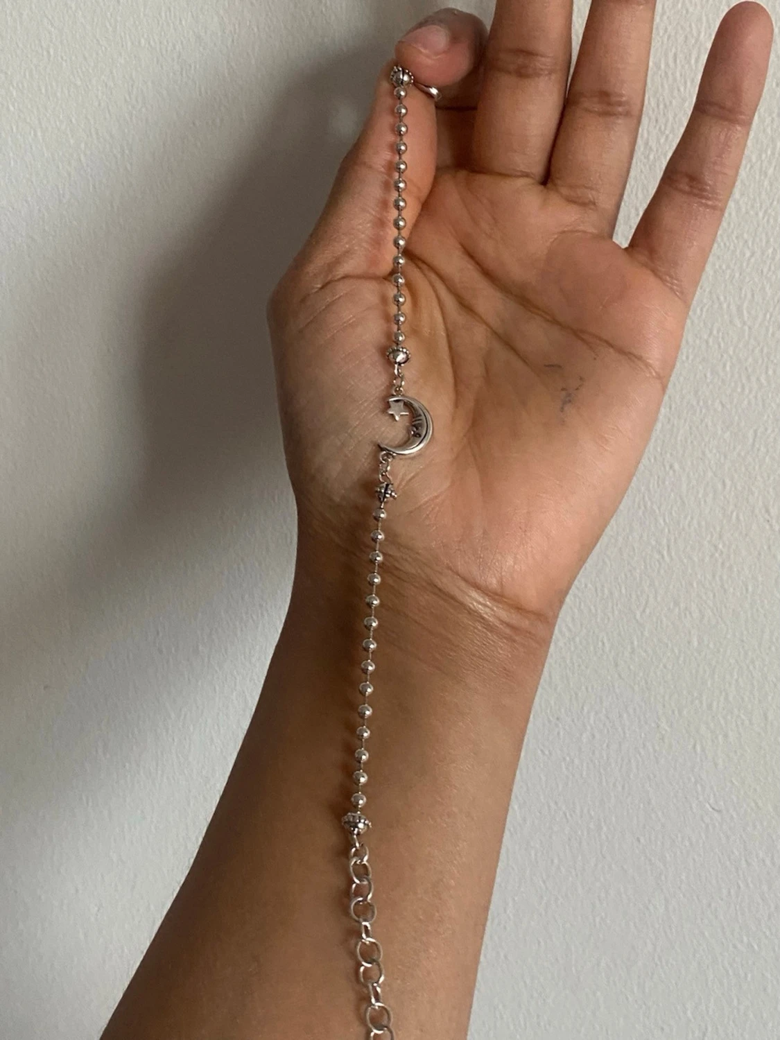 s925 sterling Silverarmband med måne och stjärna - 2