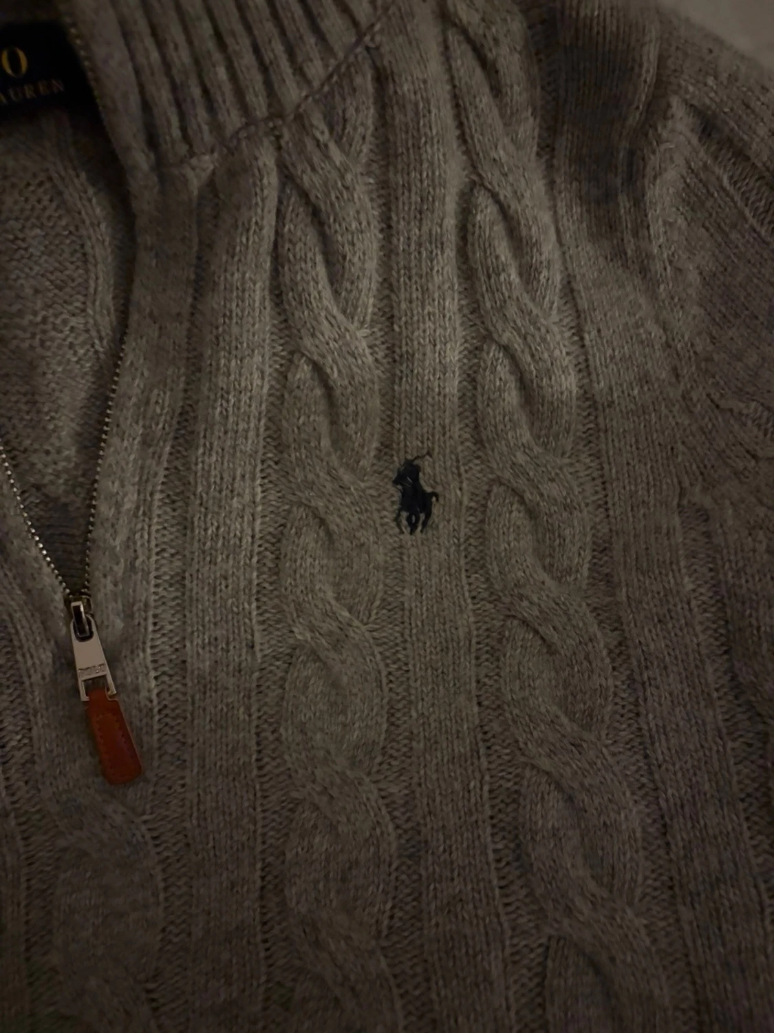 Grå kabelstickad tröja Polo Ralph Lauren - 1