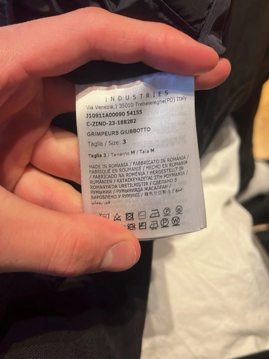 Navy Moncler vindjacka med huva - 3