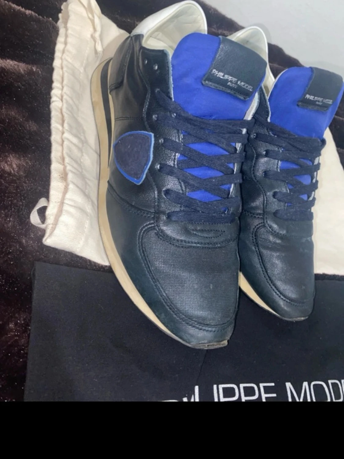 Philippe Model svarta sneakers i skinn - 2