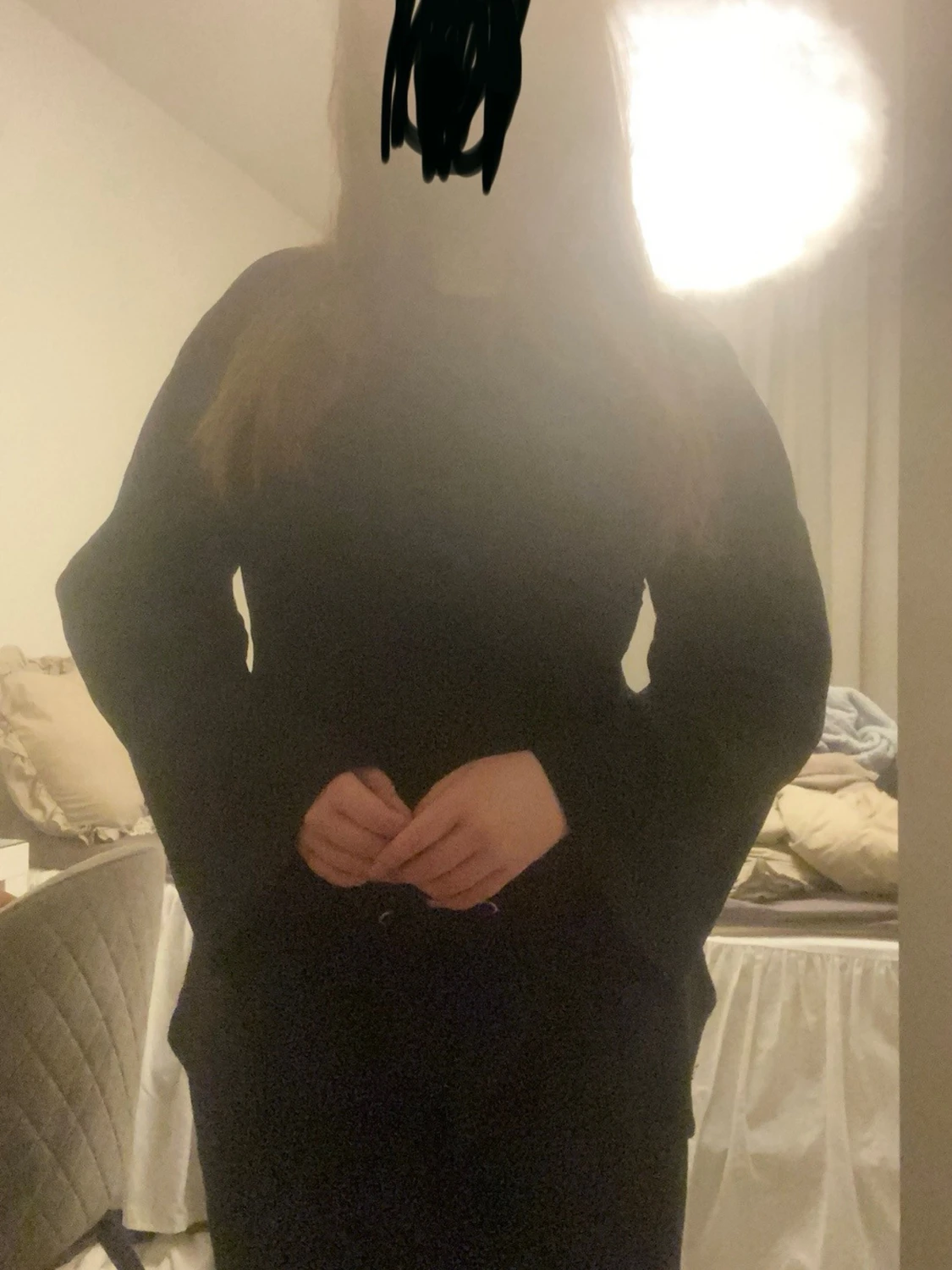 Svart croppad sweatshirt