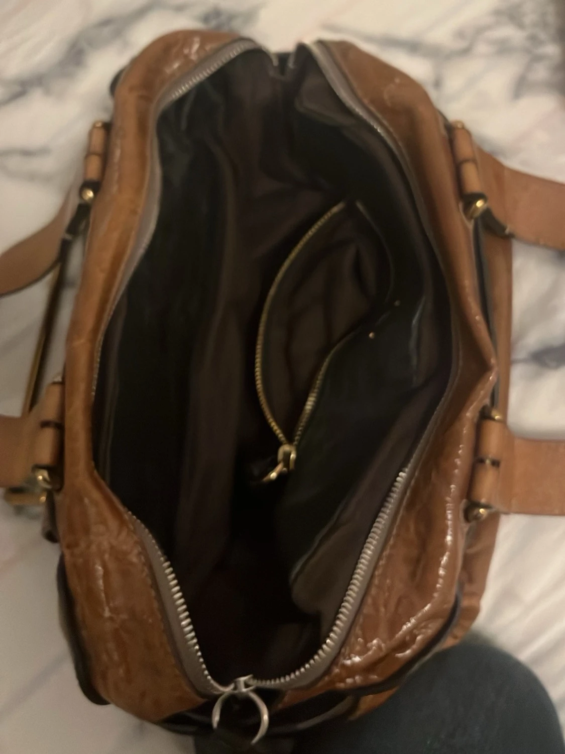 Brun handväska från Chloé i läder - 1