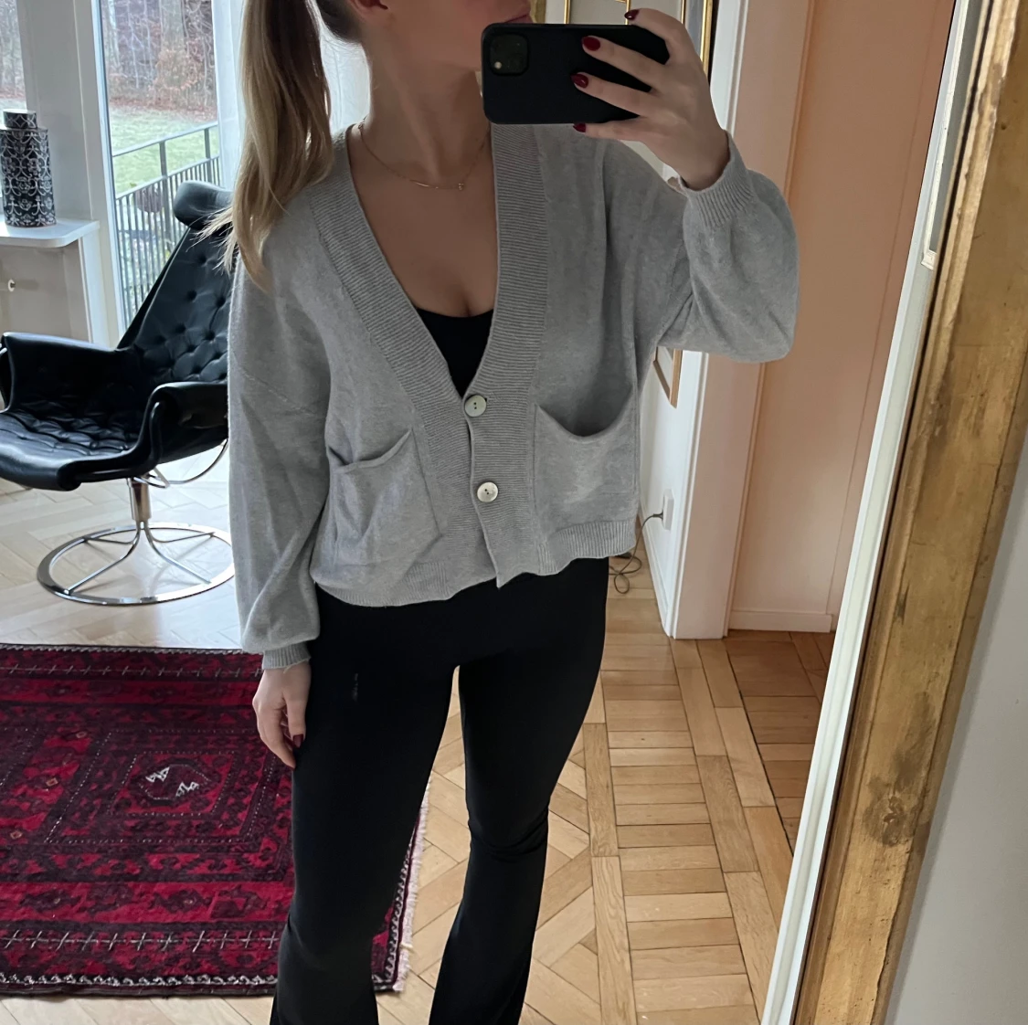 Grå cardigan - 1