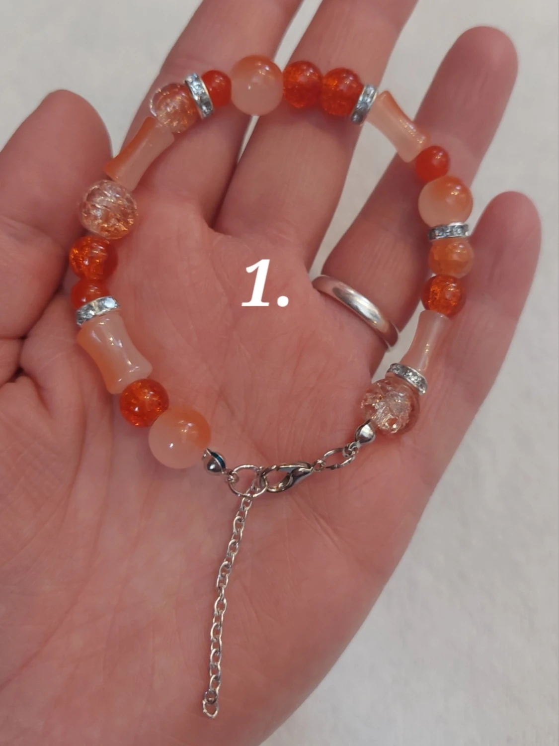 Aprikos färgat armband  - 1