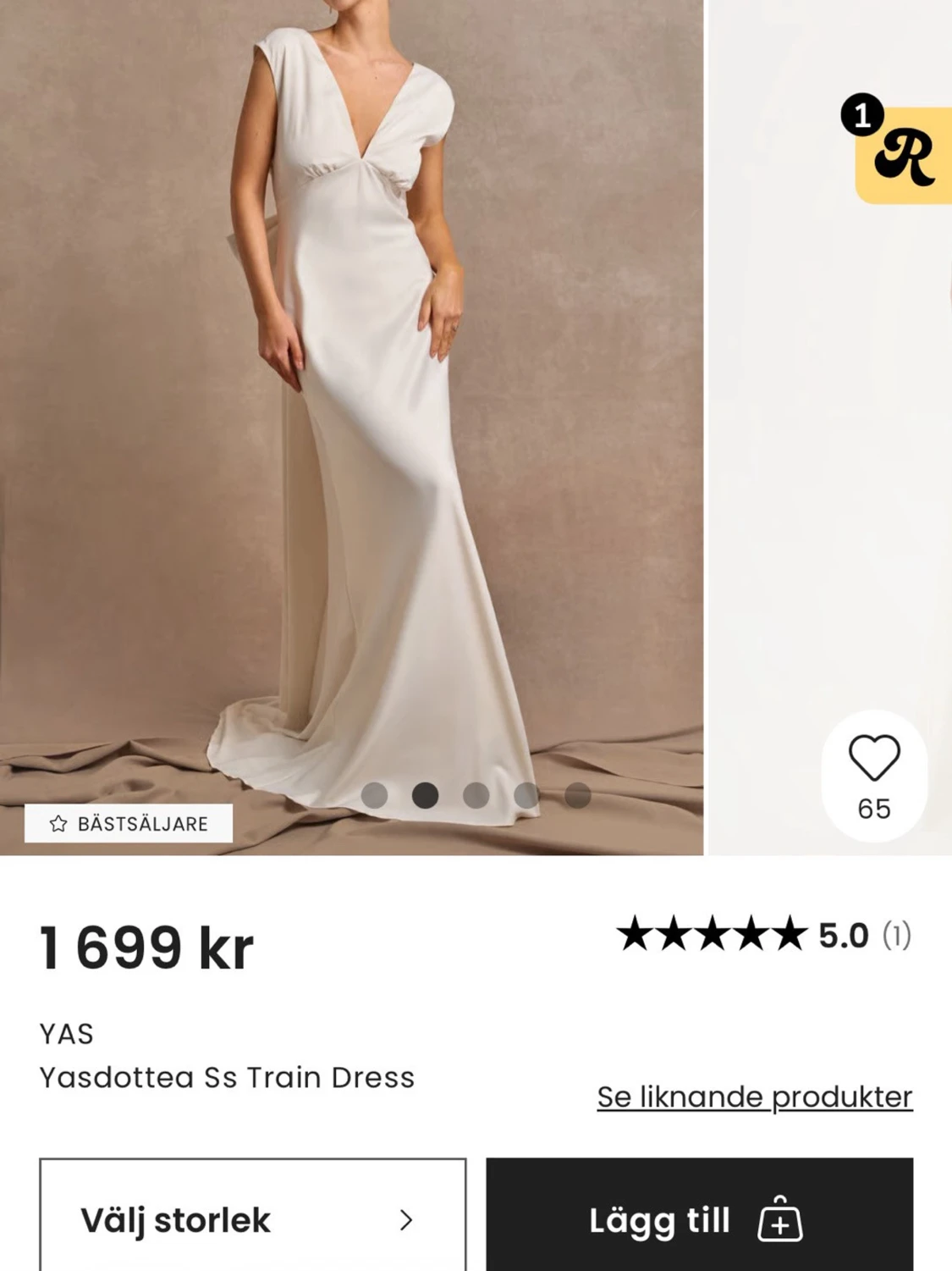 Vit långklänning från YAS