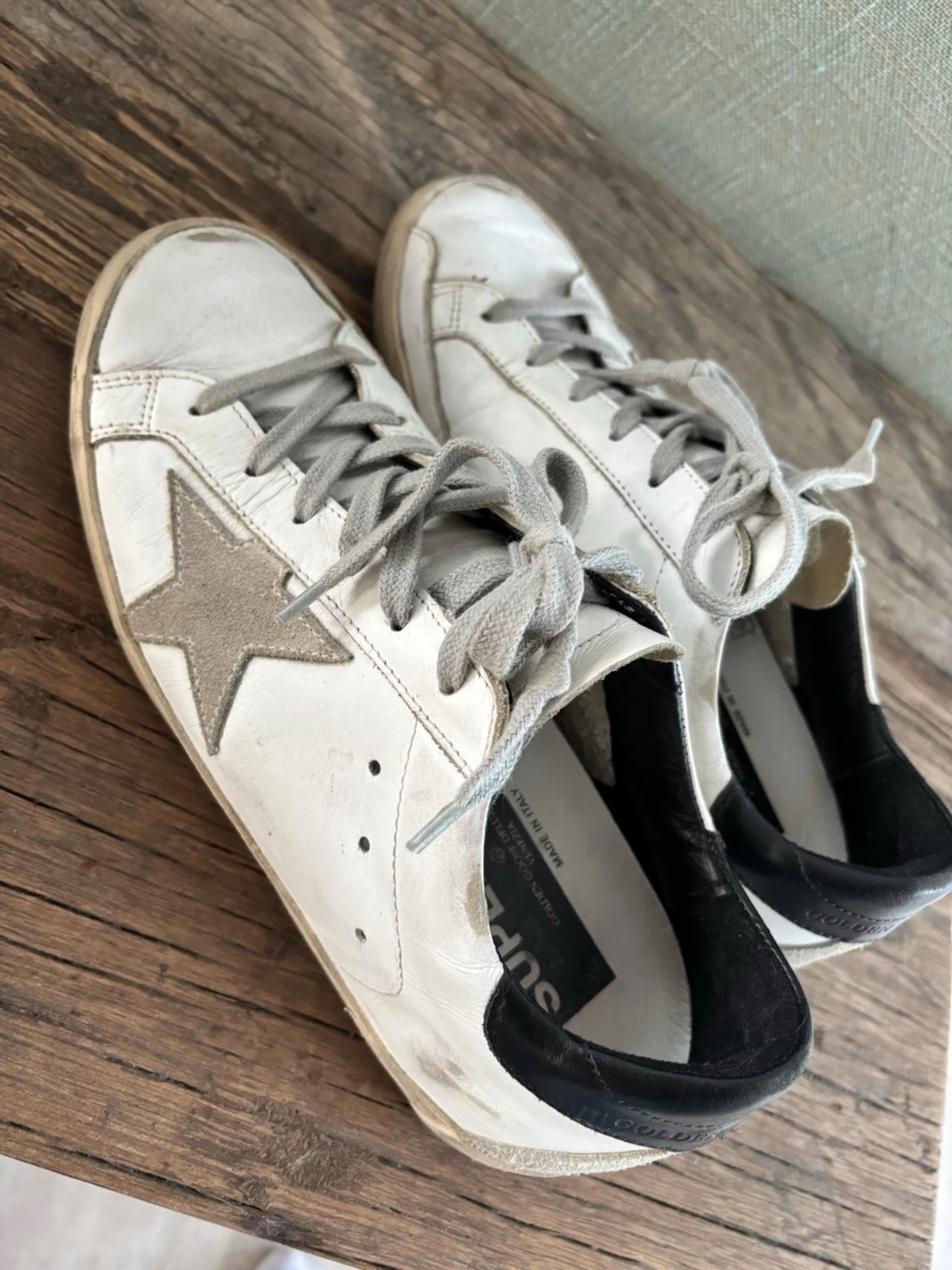 Golden Goose i modellen Superstar vita sneakers med stjärna - 2